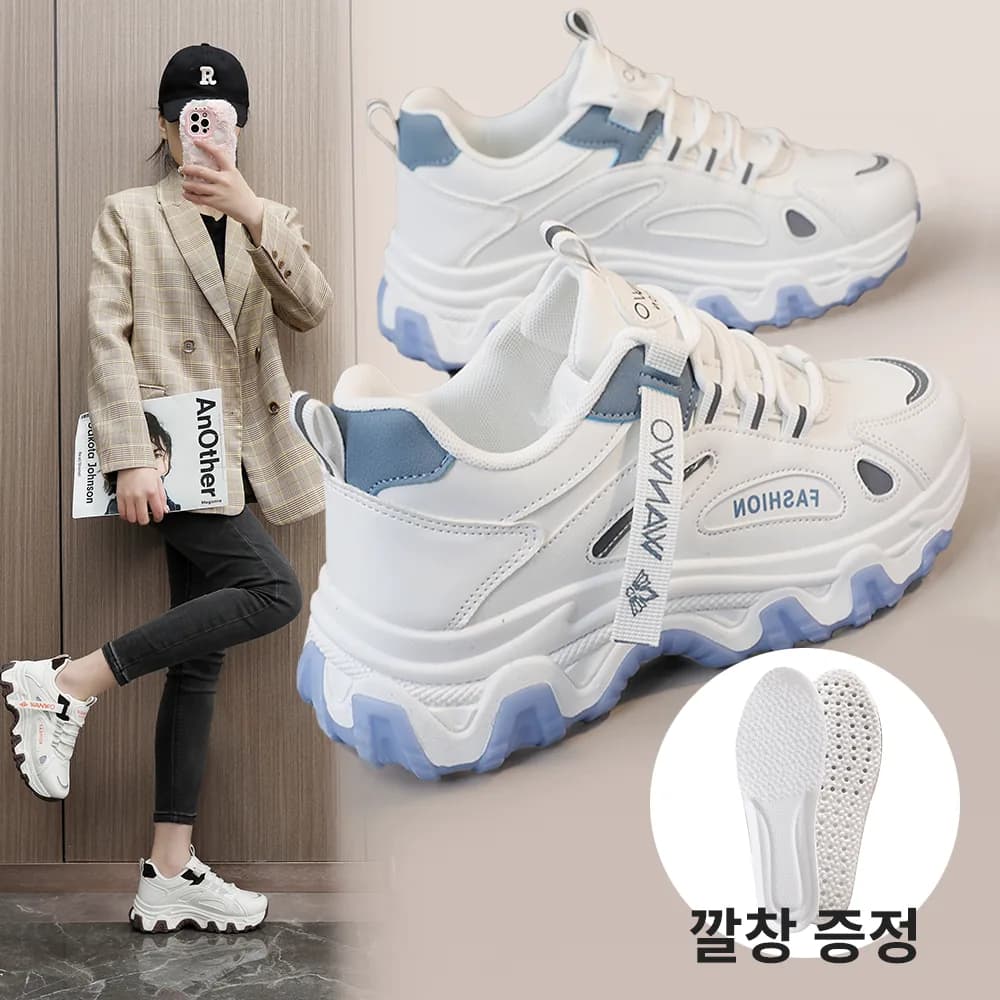Aesero 여성 운동화 스니커즈 5cm 키높이 통굽 가격 추이 Aesero 여성 운동화 스니커즈 5cm 키높이 통굽 - 최저가 23,700원