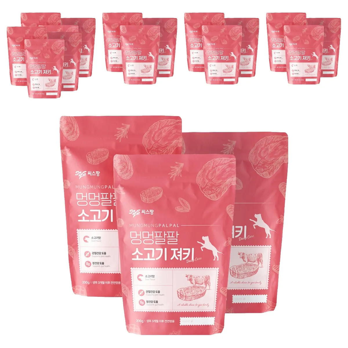 멍멍팔팔 져키 소고기맛 200g 18개 가격 추이 멍멍팔팔 져키 소고기맛 200g 18개 - 최저가 46,200원