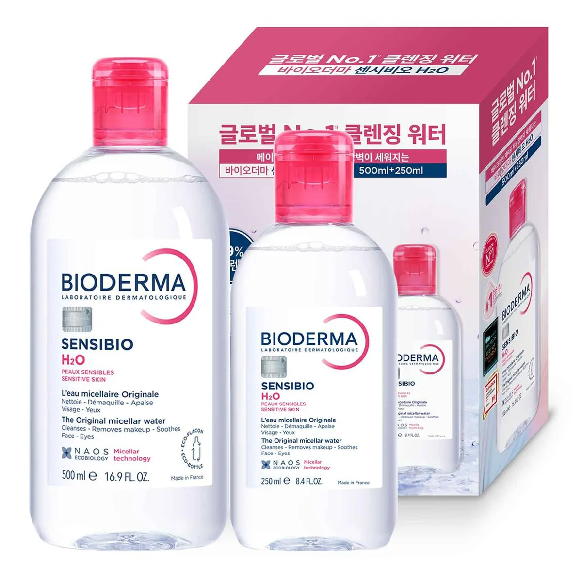 바이오더마 센시비오 H2O 민감용 클렌징 워터 500ml + 250ml 가격 추이 바이오더마 센시비오 H2O 민감용 클렌징 워터 500ml + 250ml - 최저가 23,250원