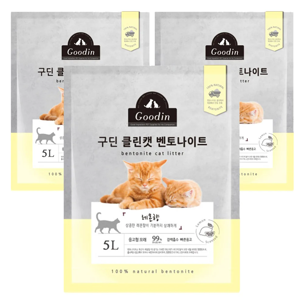 구딘 응고형 클린캣 벤토나이트 고양이 모래 가격 추이 구딘 응고형 클린캣 벤토나이트 고양이 모래 - 최저가 4,390원
