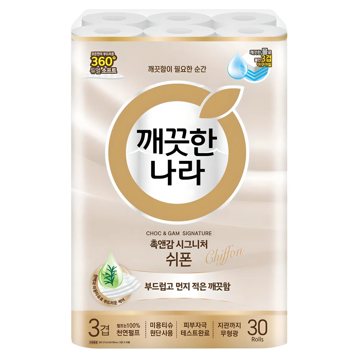 깨끗한나라 촉앤감 시그니처 쉬폰 천연펄프 3겹 롤화장지 가격 추이 깨끗한나라 촉앤감 시그니처 쉬폰 천연펄프 3겹 롤화장지 - 최저가 13,940원