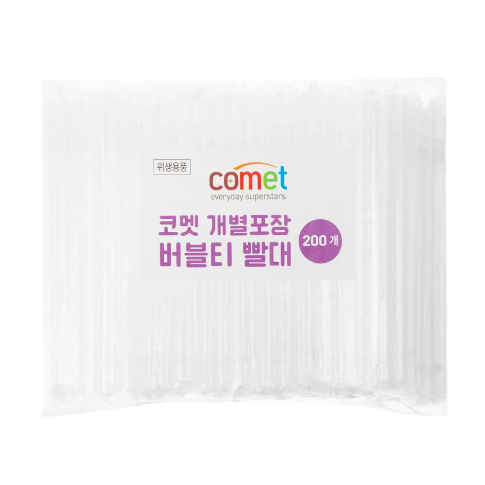 코멧 개별포장 21cm 버블티 빨대 200개 가격 추이 코멧 개별포장 21cm 버블티 빨대 200개 - 최저가 8,390원