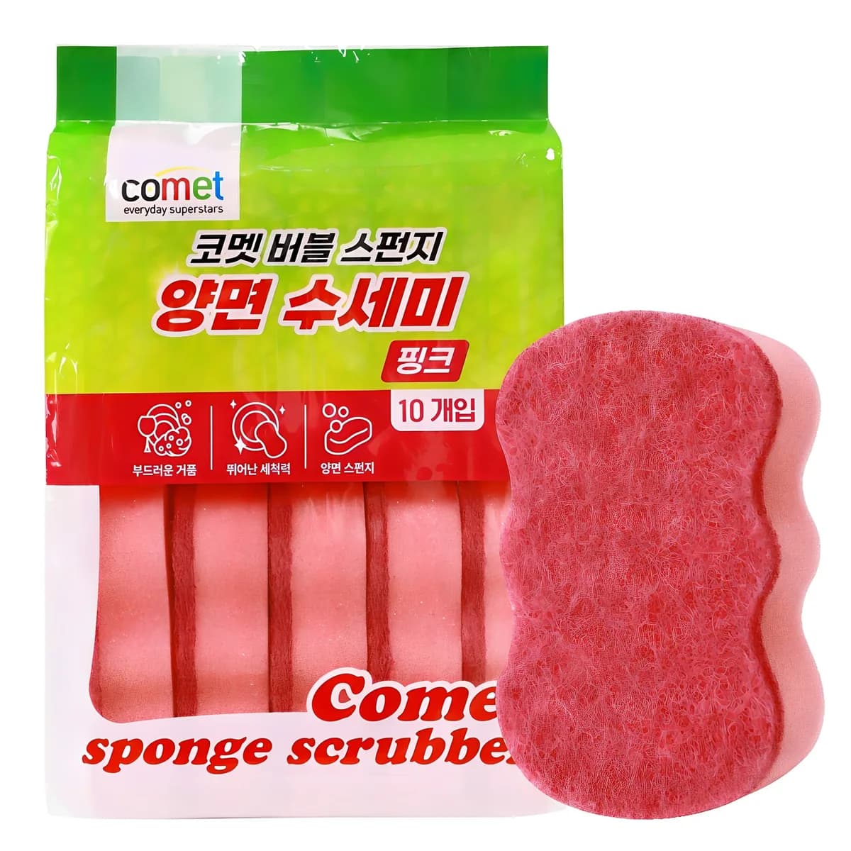 코멧 양면 무흠집 버블 스펀지 수세미 핑크 가격 추이 코멧 양면 무흠집 버블 스펀지 수세미 핑크 - 최저가 3,990원