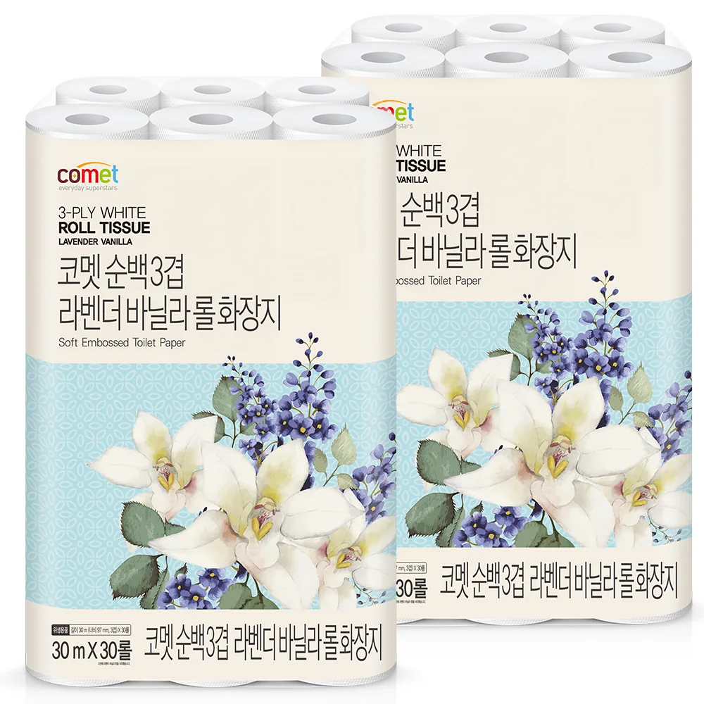 코멧 순백 3겹 라벤더 바닐라 롤화장지 가격 추이 코멧 순백 3겹 라벤더 바닐라 롤화장지 - 최저가 10,990원