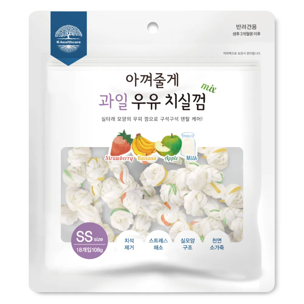 강아지 과일 우유 치실 덴탈껌 SS 18p 가격 추이 강아지 과일 우유 치실 덴탈껌 SS 18p - 최저가 8,900원