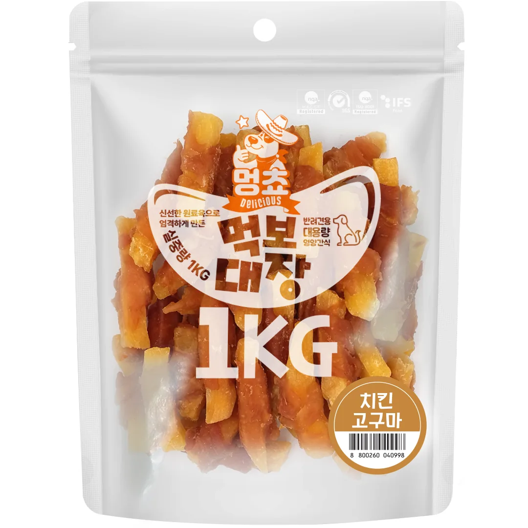 멍쵸 먹보대장 강아지간식 치킨고구마 1kg 가격 추이 멍쵸 먹보대장 강아지간식 치킨고구마 1kg - 최저가 11,900원