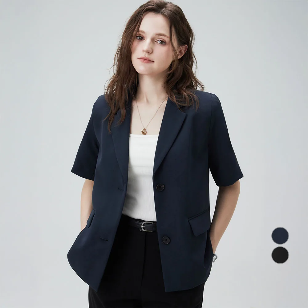 ELLEPARIS 여성용 컴포트 핏 하프 슬리브 클래식 싱글 블레이저 자켓 가격 비교 ELLEPARIS 여성용 컴포트 핏 하프 슬리브 클래식 싱글 블레이저 자켓