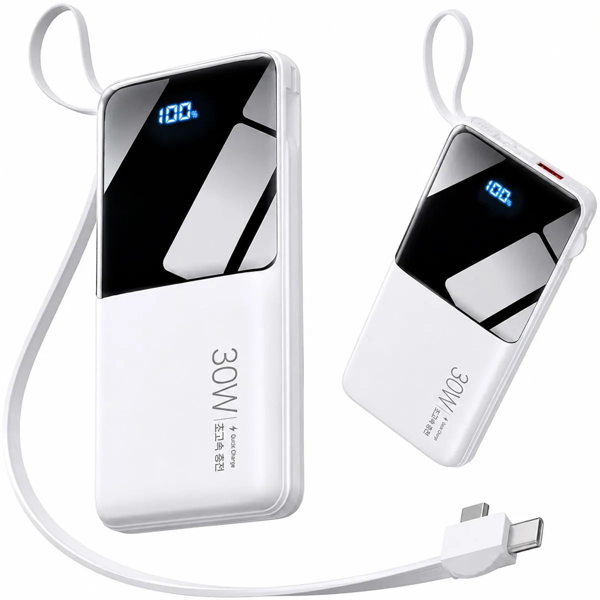 EYY 20000mah 보조배터리 내장형 32cm 데이터 케이블 PD22.5W 고속충전 화이트 가격 추이 EYY 20000mah 보조배터리 내장형 32cm 데이터 케이블 PD22.5W 고속충전 화이트 - 최저가 124,800원