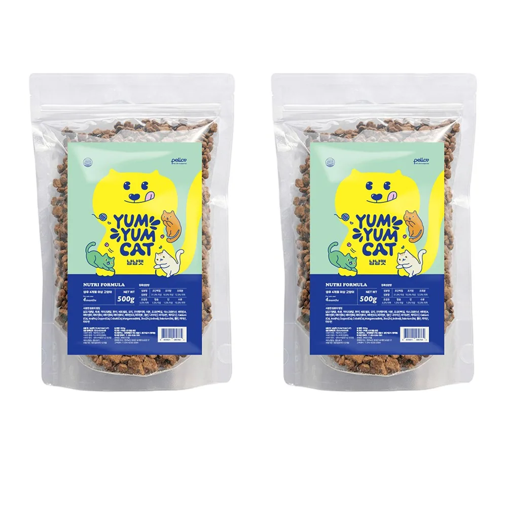 펠리코 냠냠캣 고양이사료 500g 2개 가격 추이 펠리코 냠냠캣 고양이사료 500g 2개 - 최저가 5,200원