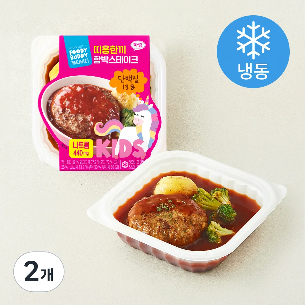 푸디버디 띠용한끼 함박스테이크 (냉동) 가격 추이 푸디버디 띠용한끼 함박스테이크 (냉동) - 최저가 6,900원