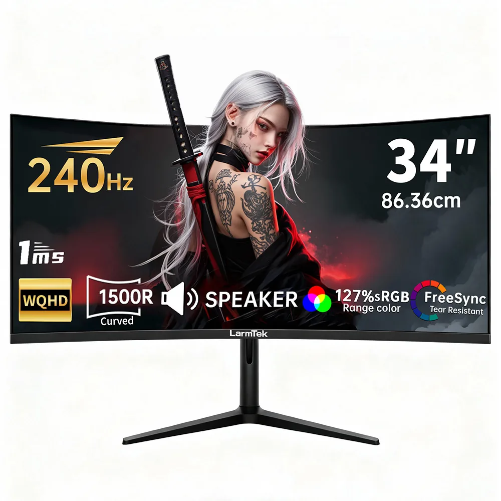 LarmTek 게이밍 모니터 34인치 4K 240Hz 커브드 울트라와이드 높이조절 스탠드 내장스피커 가격 추이 LarmTek 게이밍 모니터 34인치 4K 240Hz 커브드 울트라와이드 높이조절 스탠드 내장스피커 - 최저가 399,000원