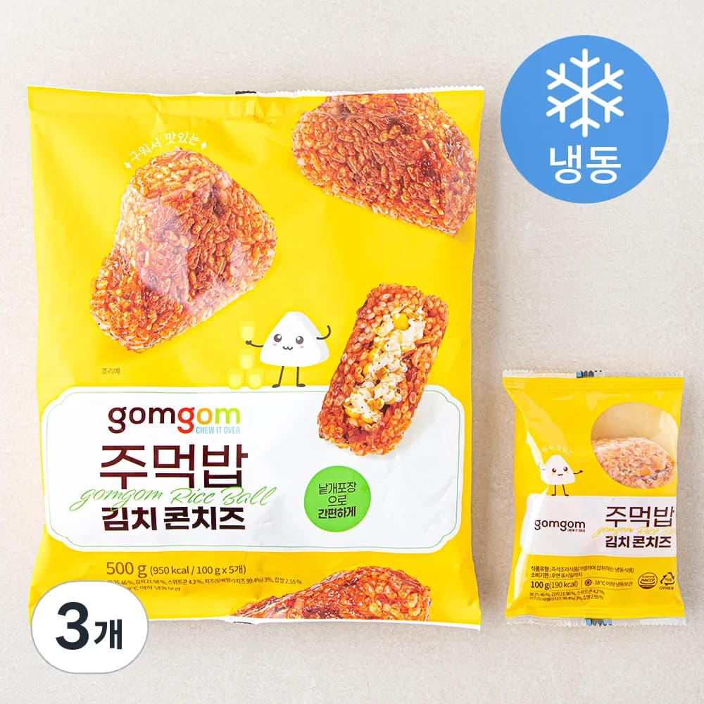 곰곰 주먹밥 김치 콘치즈 (냉동) 가격 추이 곰곰 주먹밥 김치 콘치즈 (냉동) - 최저가 18,450원