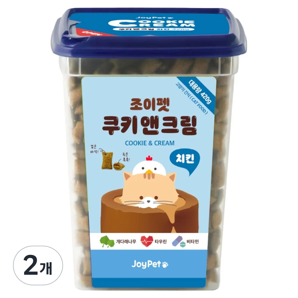 조이펫 고양이 쿠키 앤 크림 간식 메가박스 가격 추이 조이펫 고양이 쿠키 앤 크림 간식 메가박스 - 최저가 9,900원