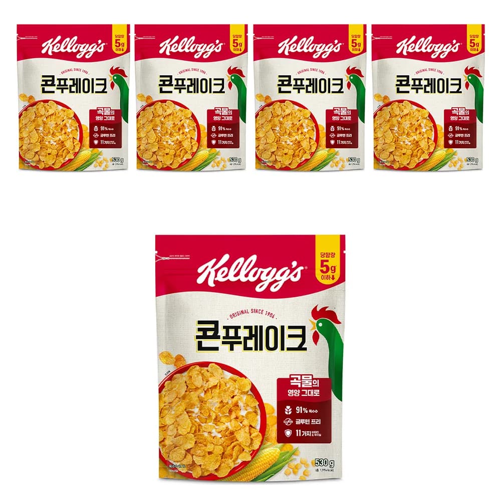 켈로그 콘푸레이크 시리얼 530g 5개 가격 추이 켈로그 콘푸레이크 시리얼 530g 5개 - 최저가 20,680원