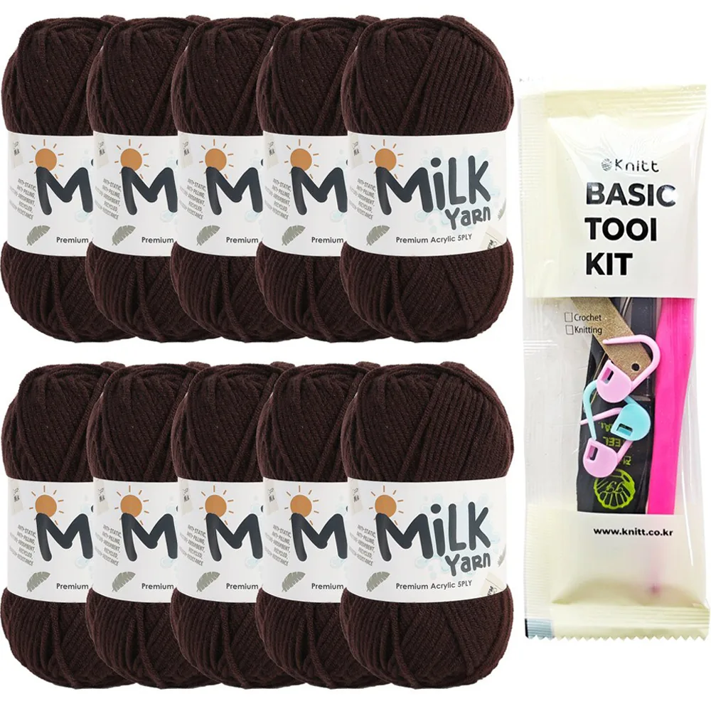 니뜨 밀크얀 뜨개실 50g x 10p + 뜨개 기본도구 세트 가격 추이 니뜨 밀크얀 뜨개실 50g x 10p + 뜨개 기본도구 세트 - 최저가 22,890원