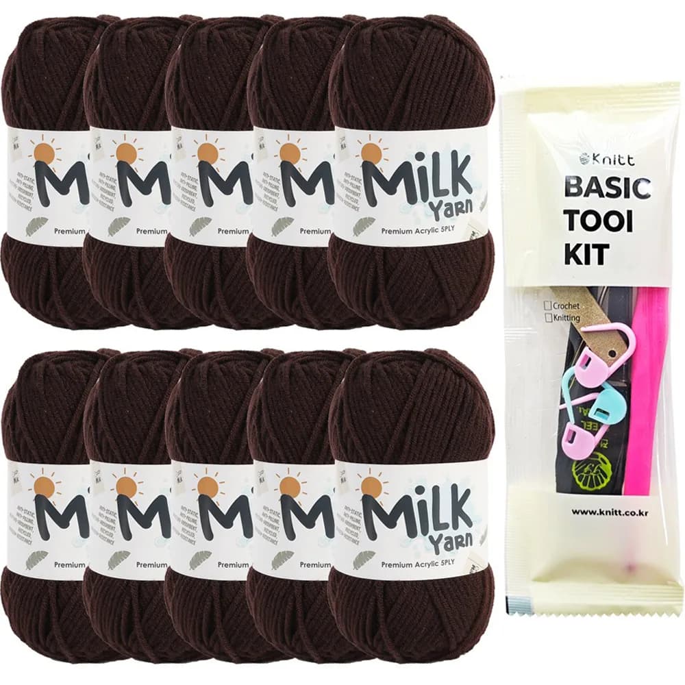 니뜨 밀크얀 뜨개실 50g x 10p + 뜨개 기본도구 세트 가격 추이 니뜨 밀크얀 뜨개실 50g x 10p + 뜨개 기본도구 세트 - 최저가 22,890원