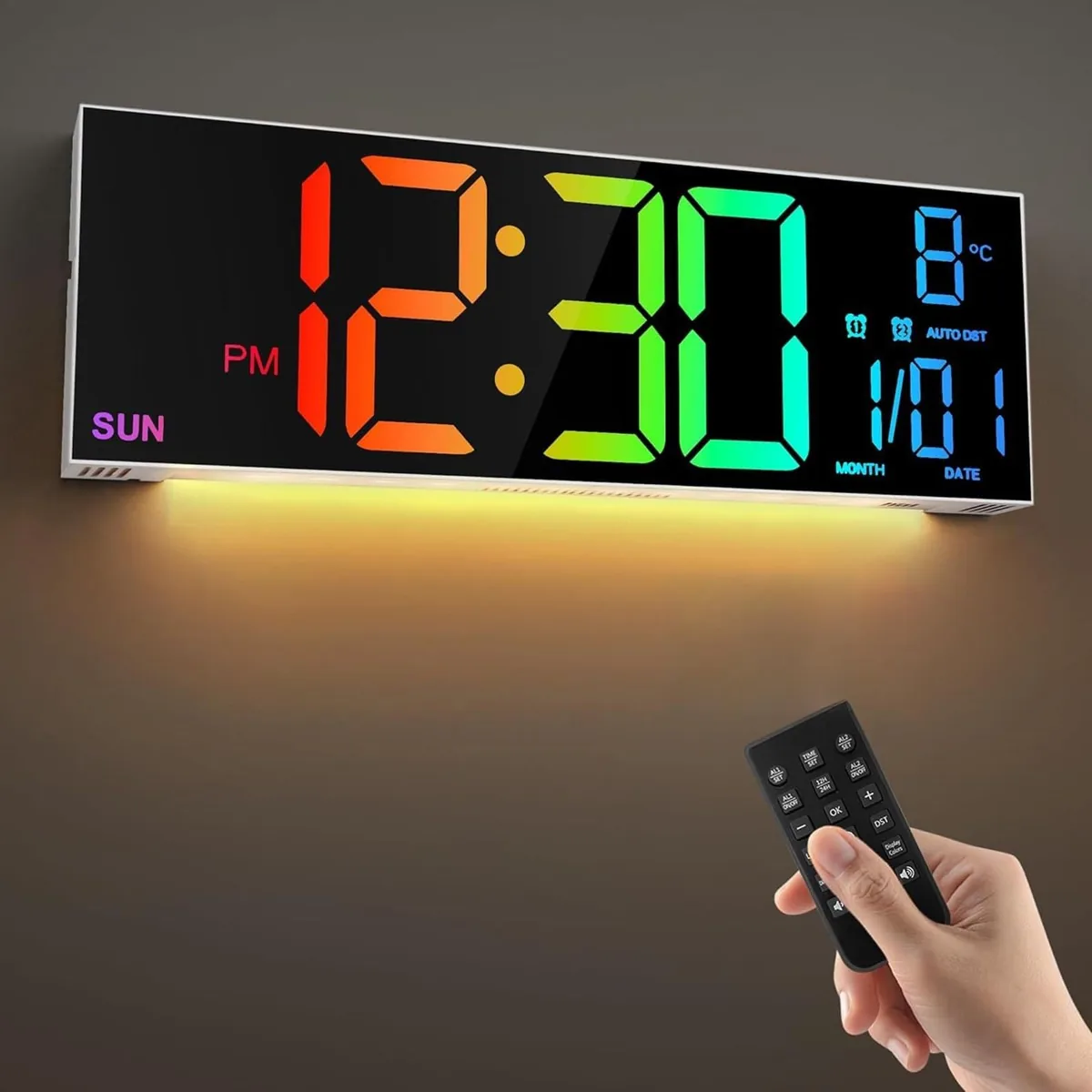 LED 인테리어 무소음 디지털 리모컨형 전자 벽시계 가격 추이 LED 인테리어 무소음 디지털 리모컨형 전자 벽시계 - 최저가 27,320원