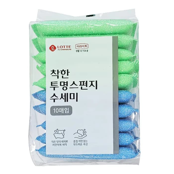 롯데이라이프 착한 투명스펀지 수세미 가격 추이 롯데이라이프 착한 투명스펀지 수세미 - 최저가 2,780원