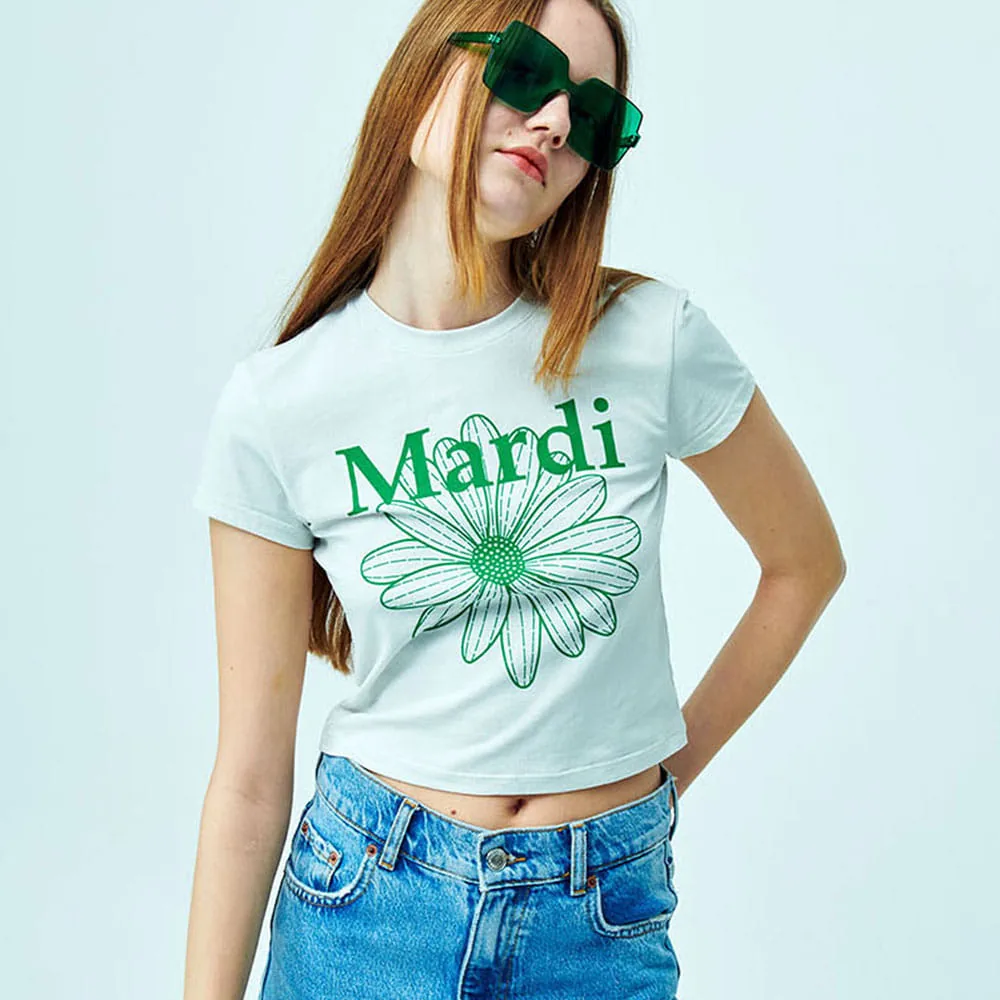 마르디메크르디 여성용 크롭 플라워 티셔츠 가격 추이 마르디메크르디 여성용 크롭 플라워 티셔츠 - 최저가 42,000원