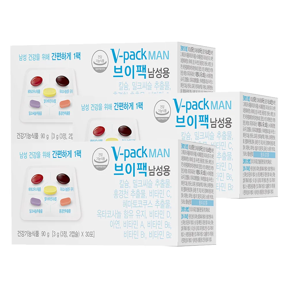 안국약품 브이팩 남성용 멀티비타민 30회분 3개 가격 추이 안국약품 브이팩 남성용 멀티비타민 30회분 3개 - 최저가 92,940원