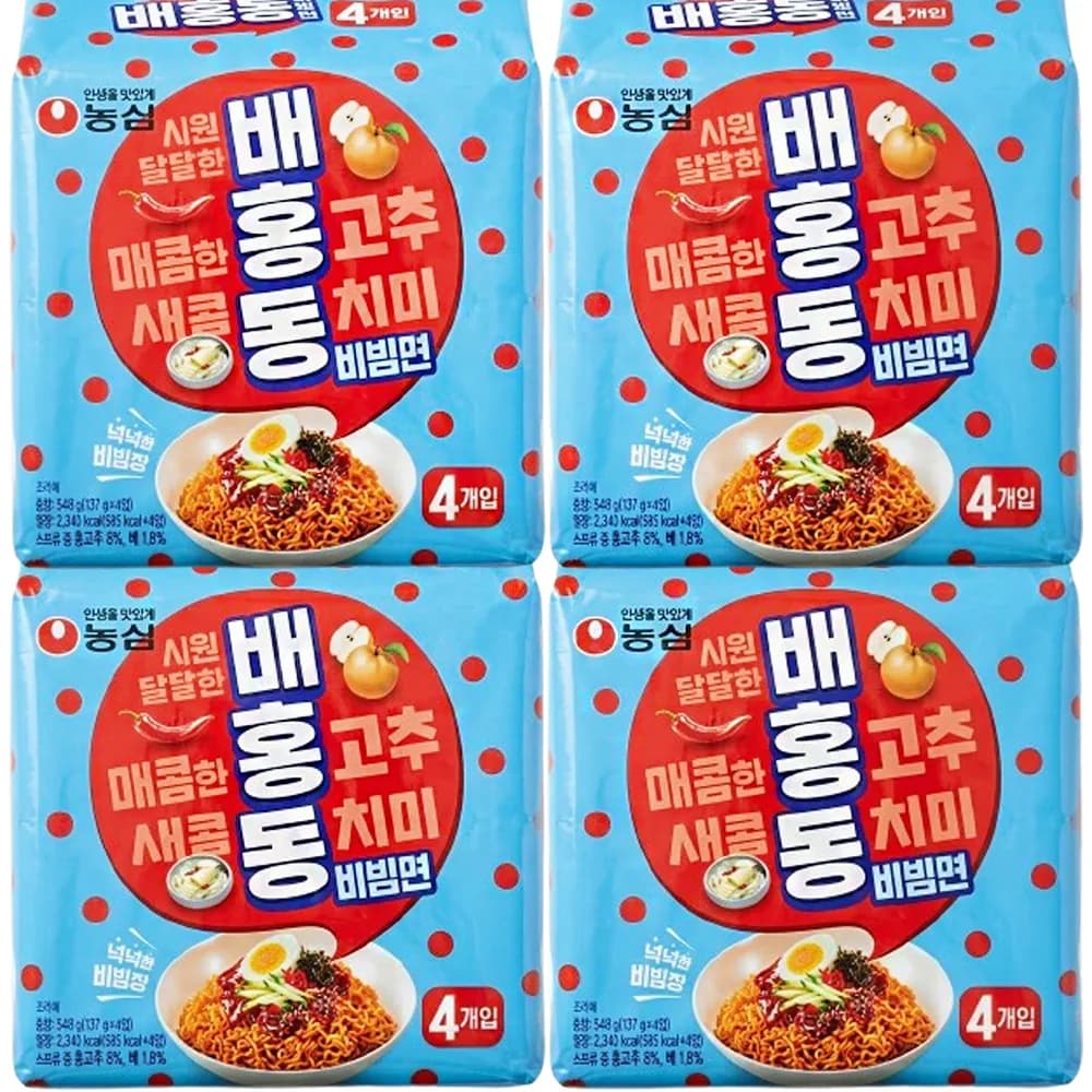농심 배홍동비빔면 137g 4입 4개 가격 추이 농심 배홍동비빔면 137g 4입 4개 - 최저가 17,700원