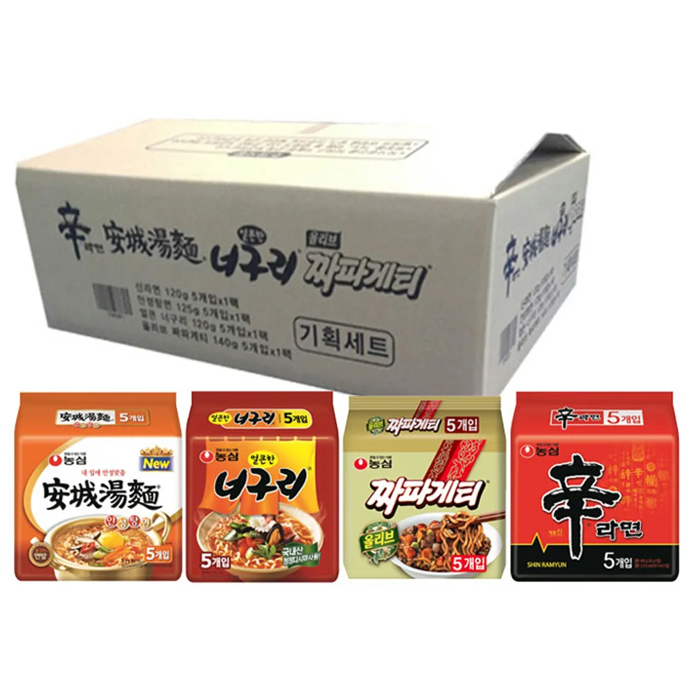 농심 신라면 120g x 5p + 안성탕면 125g x 5p + 얼큰 너구리 120g x 5p + 짜파게티 140g x 5p, 20개 가격 추이 농심 신라면 120g x 5p + 안성탕면 125g x 5p + 얼큰 너구리 120g x 5p + 짜파게티 140g x 5p, 20개 - 최저가 17,050원