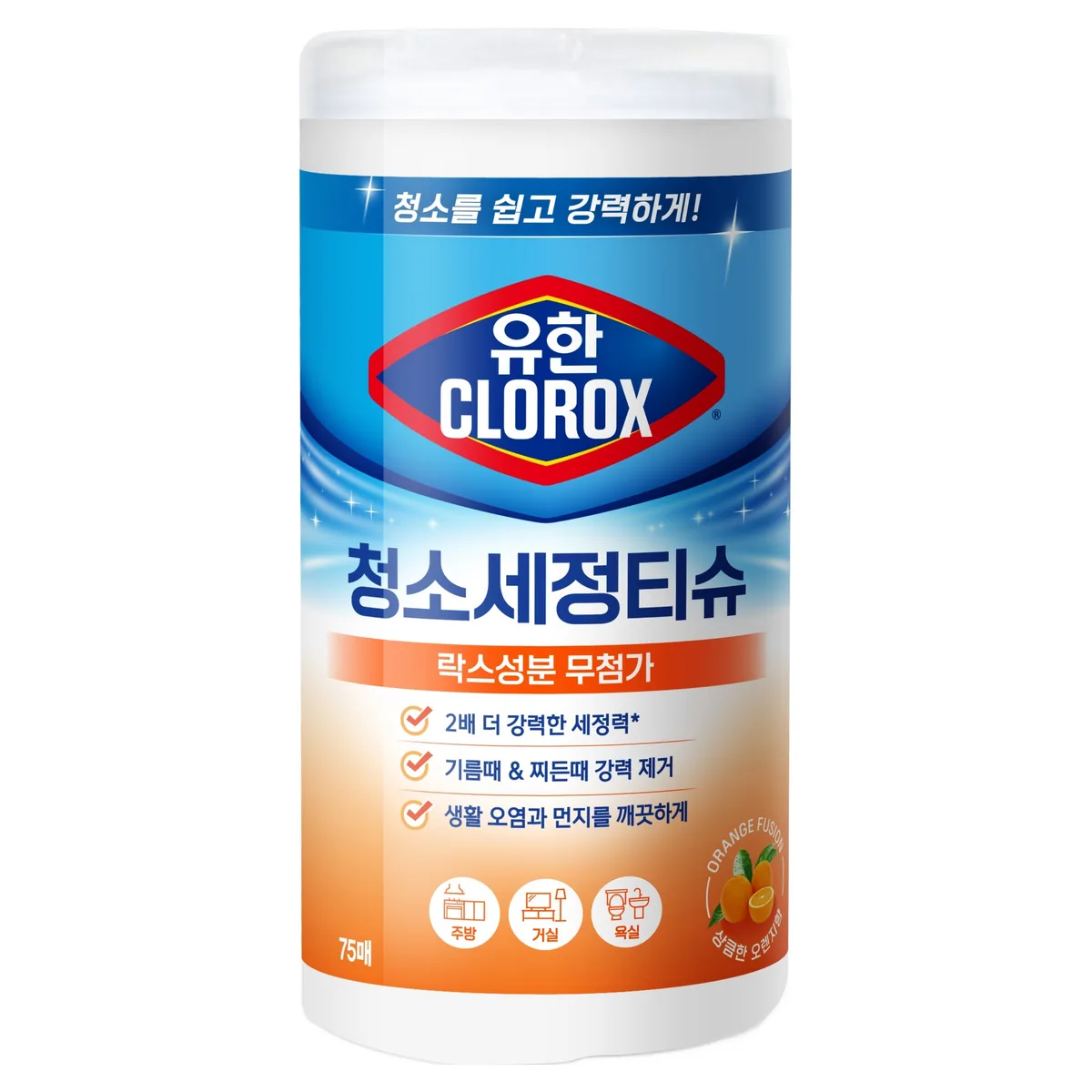 유한클로락스 청소세정티슈 오렌지퓨전 75매 가격 추이 유한클로락스 청소세정티슈 오렌지퓨전 75매 - 최저가 6,350원