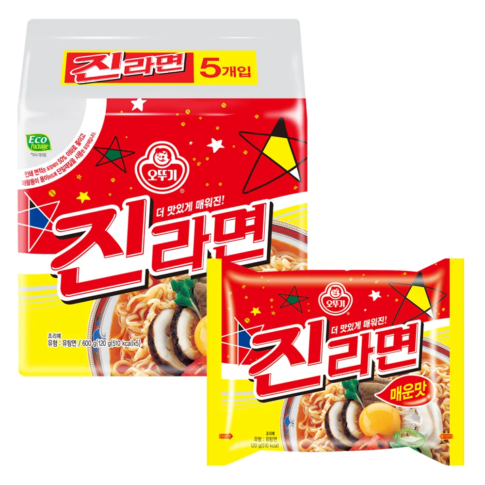 오뚜기 진라면 매운맛 120g 가격 추이 오뚜기 진라면 매운맛 120g - 최저가 3,160원