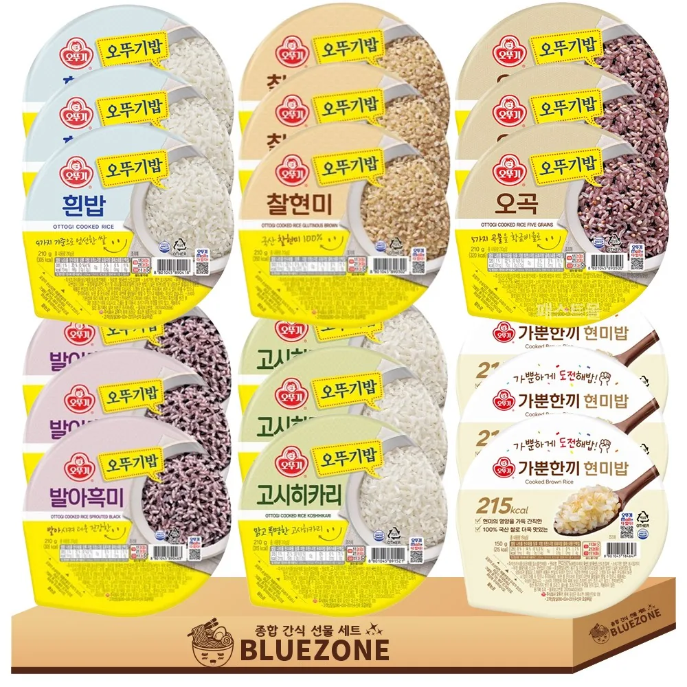 오뚜기밥 잡곡밥 6종 세트 (오뚜기밥+찰현미+오곡+발아흑미+고시히카리+현미밥) 18개 가격 추이 오뚜기밥 잡곡밥 6종 세트 (오뚜기밥+찰현미+오곡+발아흑미+고시히카리+현미밥) 18개 - 최저가 29,500원