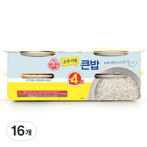 오뚜기 큰밥 300g 16개 가격 추이 오뚜기 큰밥 300g 16개 - 최저가 19,890원