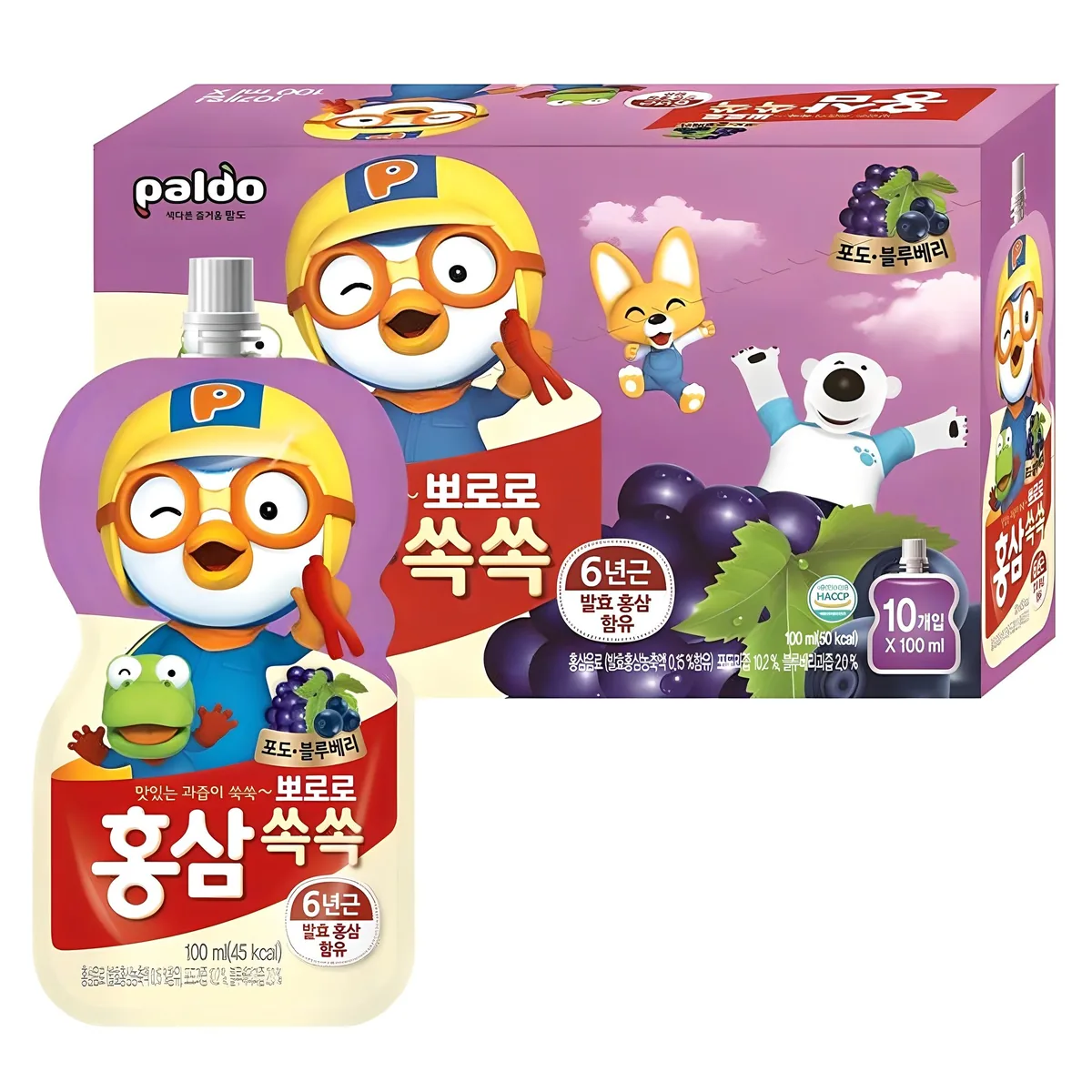 팔도 뽀로로 홍삼쏙쏙 포도 블루베리 가격 추이 팔도 뽀로로 홍삼쏙쏙 포도 블루베리 - 최저가 6,290원