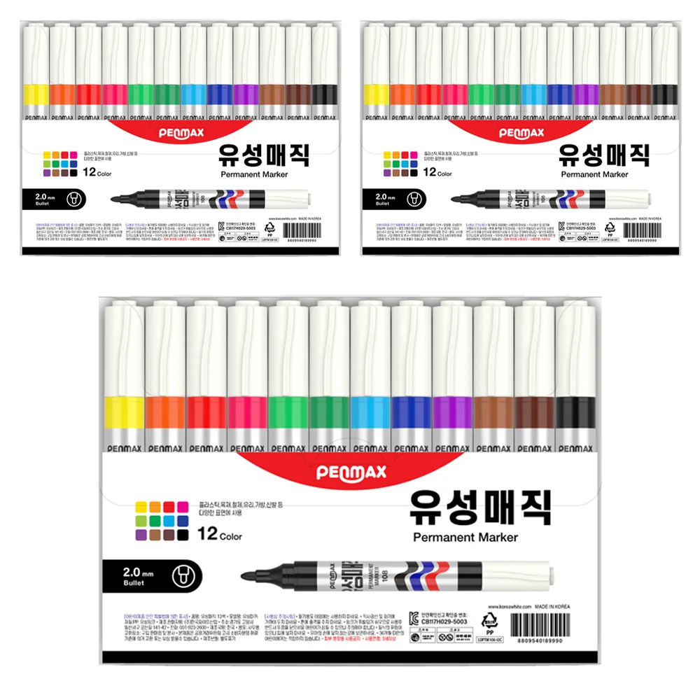 펜맥스 유성매직 108 12색 가격 추이 펜맥스 유성매직 108 12색 - 최저가 12,040원