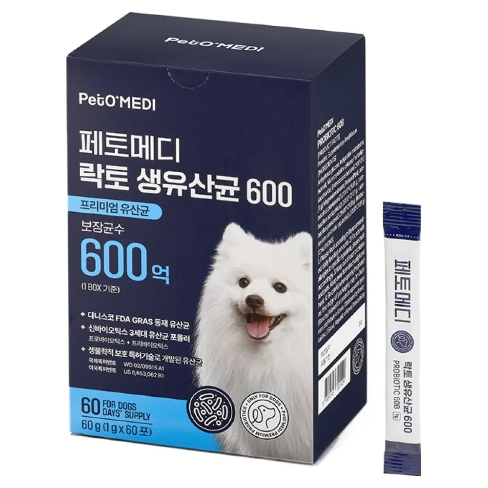 페토메디 강아지 락토 생유산균 600 영양제 60포 가격 추이 페토메디 강아지 락토 생유산균 600 영양제 60포 - 최저가 15,920원
