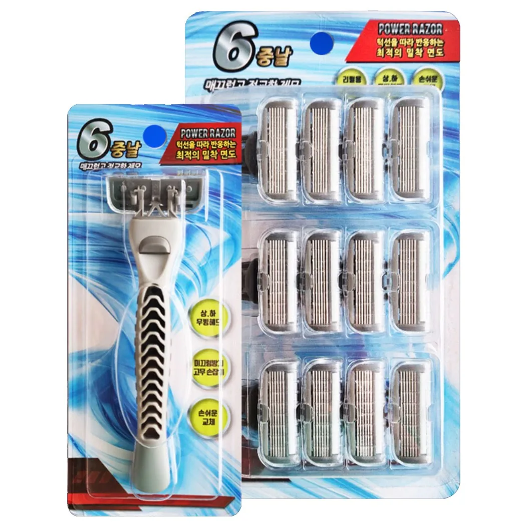 POWER RAZAR 6중날 면도기세트 12개입 면도날 본품포함 가격 추이 POWER RAZAR 6중날 면도기세트 12개입 면도날 본품포함 - 최저가 9,060원