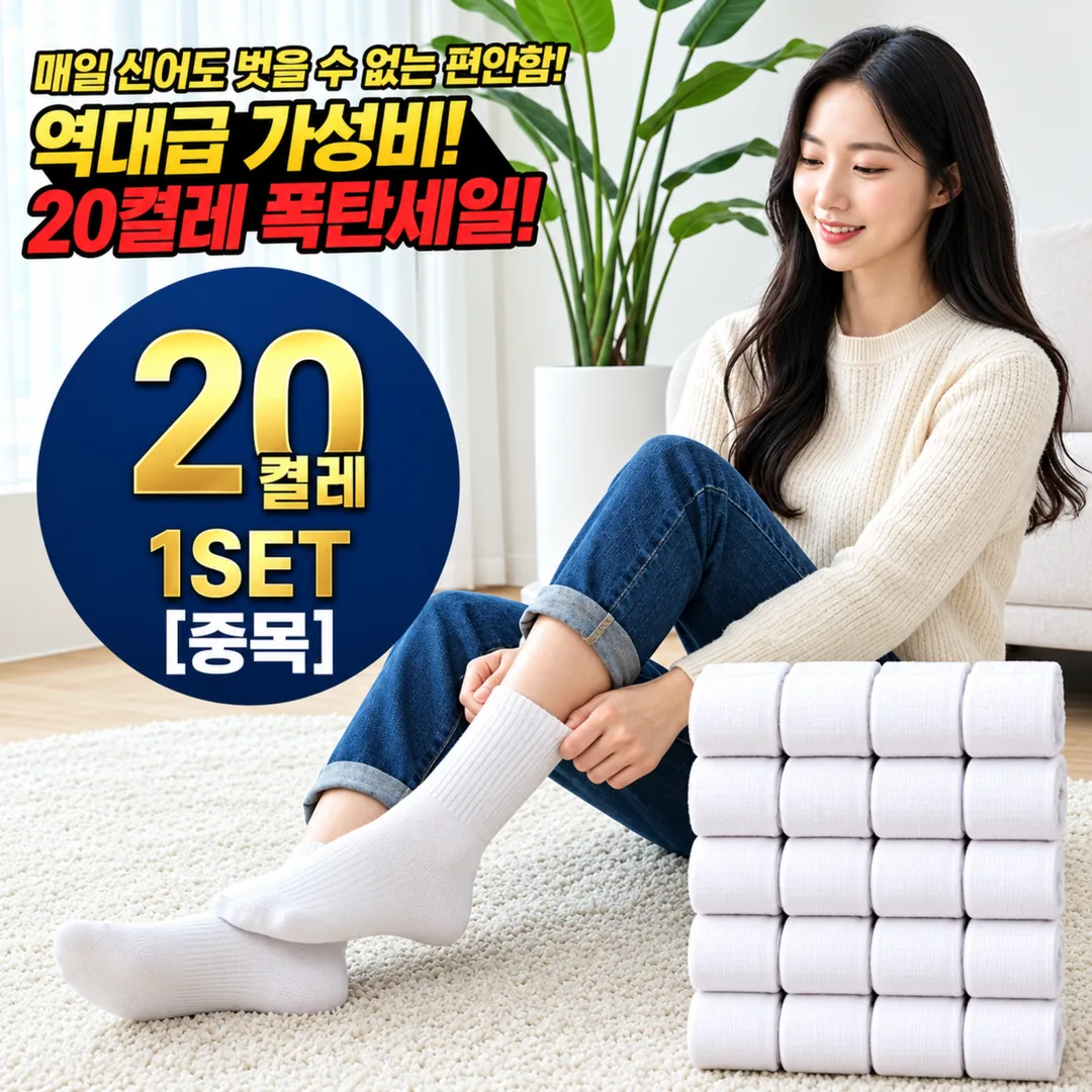 삭스토퍼스 프리미엄 무지 중목 양말 20켤레 가격 추이 삭스토퍼스 프리미엄 무지 중목 양말 20켤레 - 최저가 6,900원