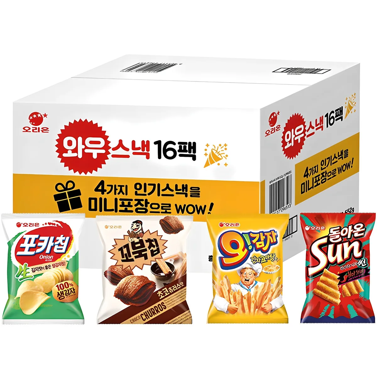 오리온 와우스낵 선물세트 16팩 가격 추이 오리온 와우스낵 선물세트 16팩 - 최저가 9,980원