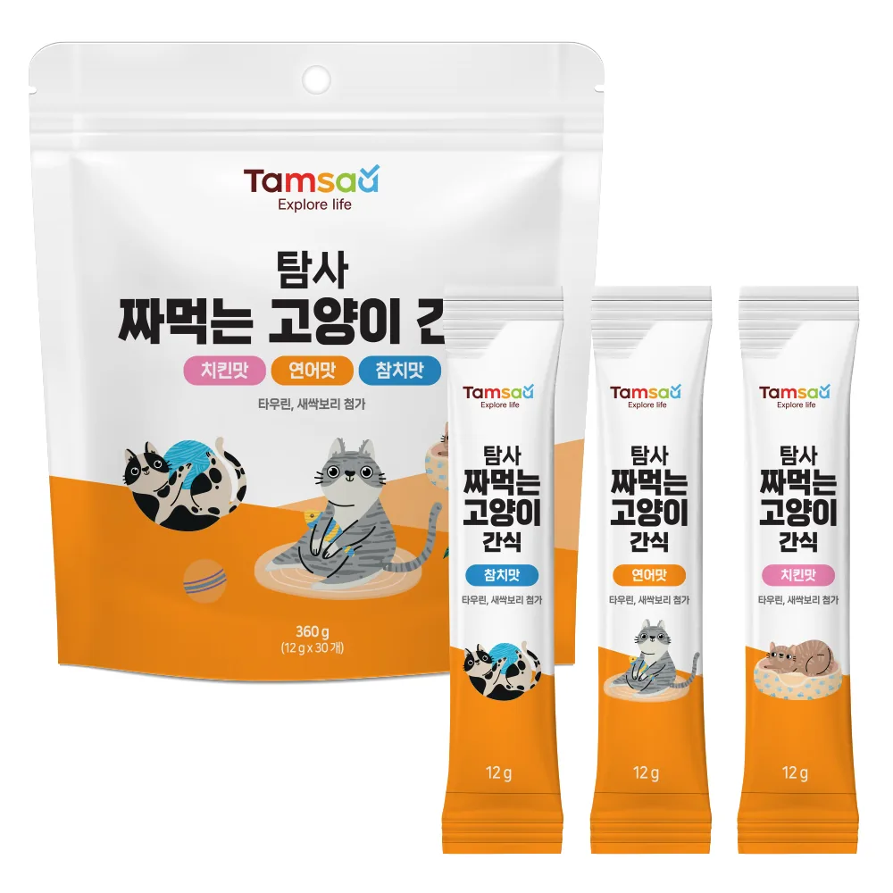 탐사 헤어볼 방지 짜먹는 고양이 간식 3가지맛 30p 가격 추이 탐사 헤어볼 방지 짜먹는 고양이 간식 3가지맛 30p - 최저가 8,360원
