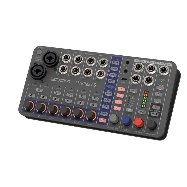ZOOM L-6 32bit 10ch USB-C 줌 디지털 믹서 플로트 녹음 믹싱 3년 보증 경량 컴팩트 가격 비교 ZOOM L-6 32bit 10ch USB-C 줌 디지털 믹서 플로트 녹음 믹싱 3년 보증 경량 컴팩트
