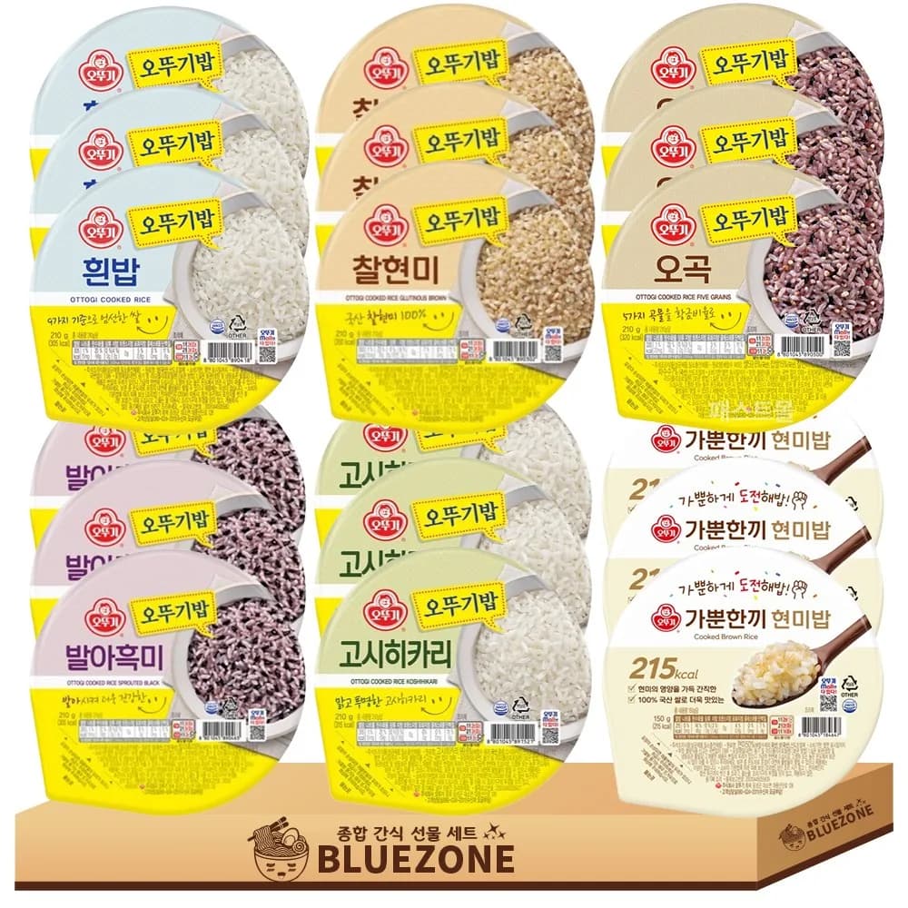 오뚜기밥 잡곡밥 6종 세트 (오뚜기밥210g+찰현미210g+오곡210g+발아흑미210g+고시히카리210g+현미밥150g)x3, 18개, 210g 가격 추이 오뚜기밥 잡곡밥 6종 세트 (오뚜기밥210g+찰현미210g+오곡210g+발아흑미210g+고시히카리210g+현미밥150g)x3, 18개, 210g - 최저가 29,500원