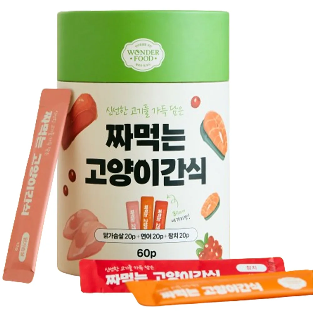 원더푸드 짜먹는 고양이 간식 60p 가격 추이 원더푸드 짜먹는 고양이 간식 60p - 최저가 9,400원