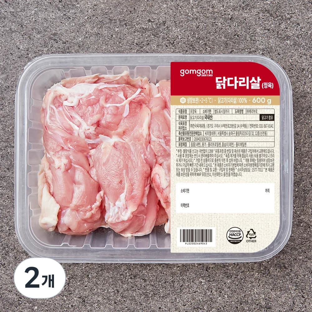 곰곰 닭다리살 정육 가격 추이 곰곰 닭다리살 정육 - 최저가 19,140원