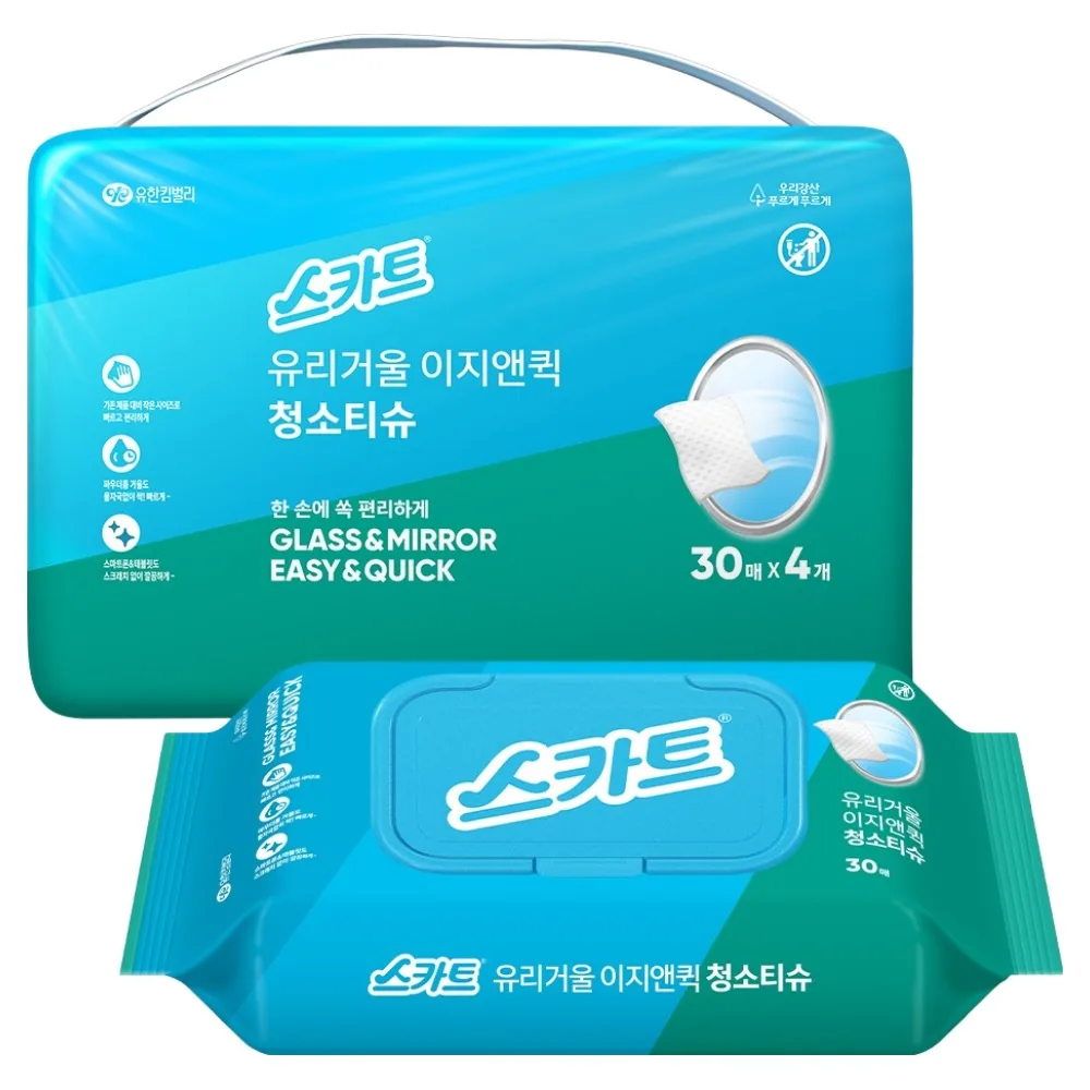 스카트 유리거울 이지앤퀵 청소티슈 30p 가격 추이 스카트 유리거울 이지앤퀵 청소티슈 30p - 최저가 2,140원