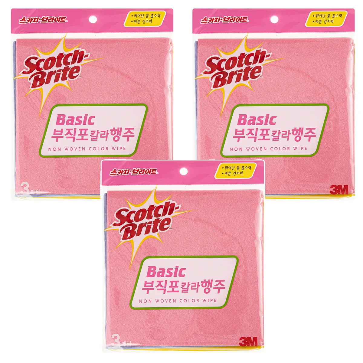 스카치브라이트 부직포 칼라 행주 3종 세트 가격 추이 스카치브라이트 부직포 칼라 행주 3종 세트 - 최저가 3,630원