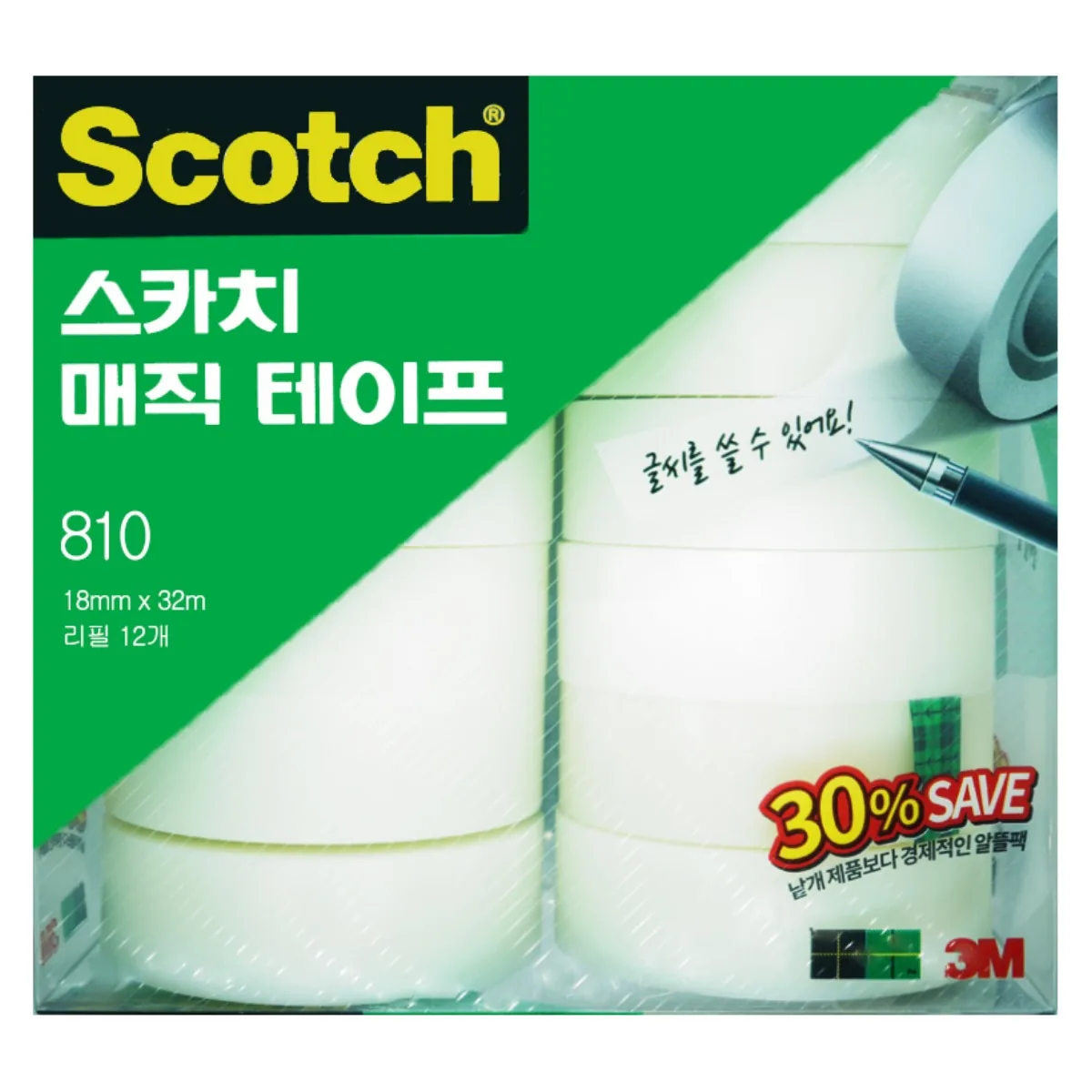 스카치 매직 테이프 리필 18mm x 32m 가격 추이 스카치 매직 테이프 리필 18mm x 32m - 최저가 18,120원