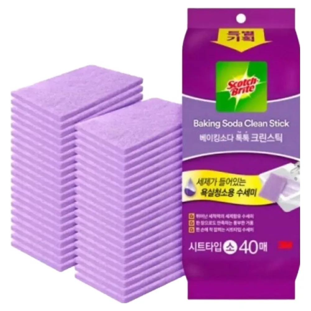 스카치브라이트 베이킹소다 톡톡 크린스틱 시트타입 보라색 40p 가격 추이 스카치브라이트 베이킹소다 톡톡 크린스틱 시트타입 보라색 40p - 최저가 8,780원