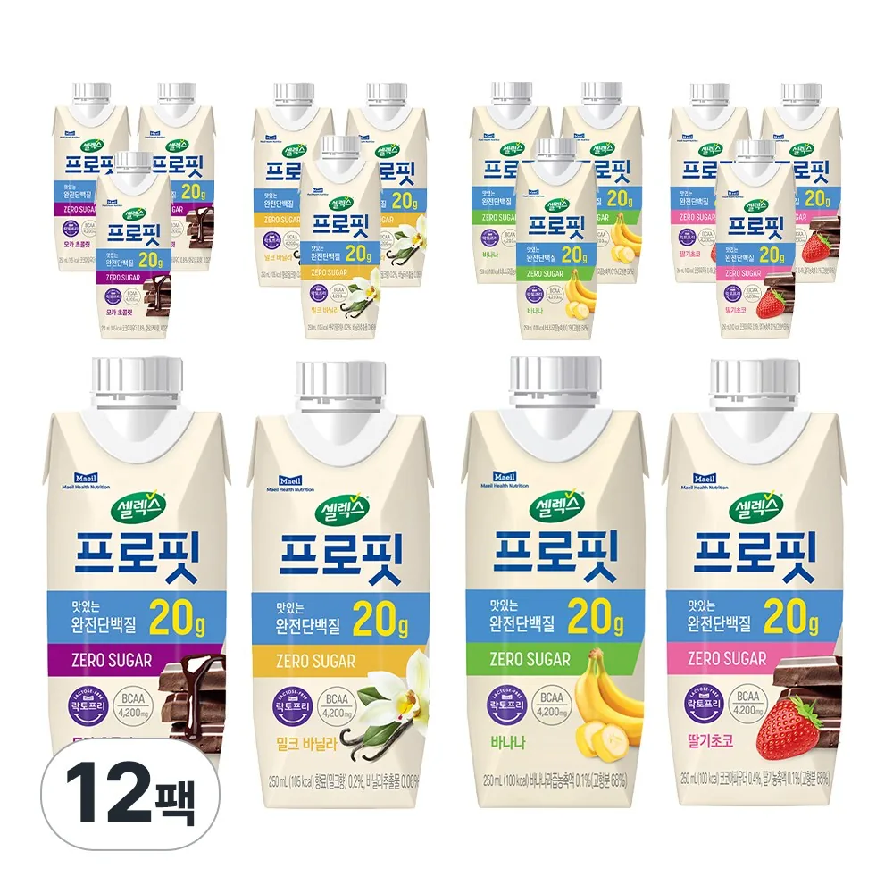 셀렉스 프로핏 모카초콜릿 3팩+밀크바닐라 3팩+바나나 3팩+딸기초코 3팩 가격 추이 셀렉스 프로핏 모카초콜릿 3팩+밀크바닐라 3팩+바나나 3팩+딸기초코 3팩 - 최저가 24,200원