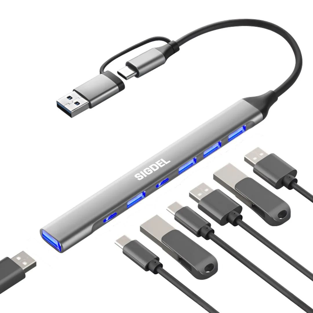 시그델 슬림형 7in1 USB 3.0 C타입 멀티 허브 USB*5 C타입*2 UH-06 메탈실버 가격 추이 시그델 슬림형 7in1 USB 3.0 C타입 멀티 허브 USB*5 C타입*2 UH-06 메탈실버 - 최저가 23,900원