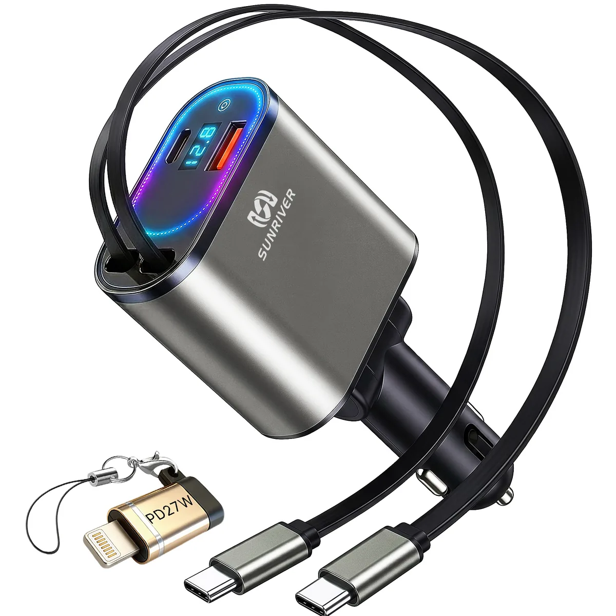 SUNRIVER 차량용 초고속 충전기 240W 3.1세대 4in1 C타입 2개 PD USB 4대 동시 충전 가격 추이 SUNRIVER 차량용 초고속 충전기 240W 3.1세대 4in1 C타입 2개 PD USB 4대 동시 충전 - 최저가 16,720원