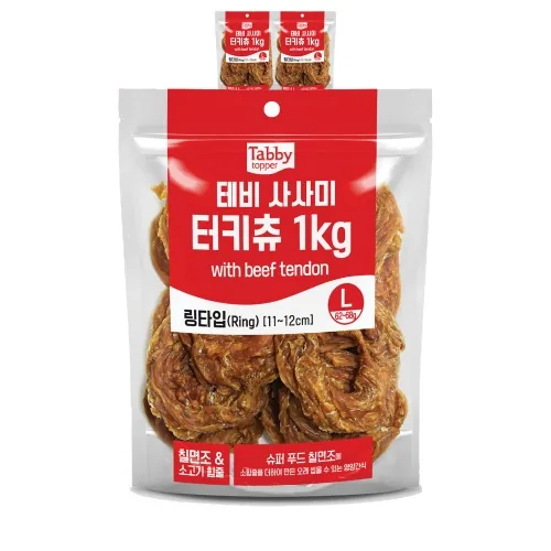 테비 사사미 소힘줄 터키츄 1kg 링 L 3개 가격 추이 테비 사사미 소힘줄 터키츄 1kg 링 L 3개 - 최저가 16,500원