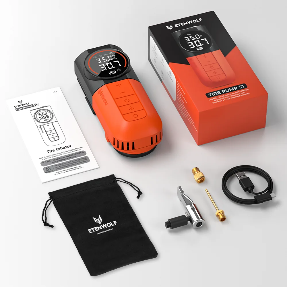 에텐울프 타이어 공기압 주입기 휴대용 무선 올인원 세트 5200mAh 타이어 압력 모니터링 LED손전등 보조배터리 가격 추이 에텐울프 타이어 공기압 주입기 휴대용 무선 올인원 세트 5200mAh 타이어 압력 모니터링 LED손전등 보조배터리 - 최저가 29,900원